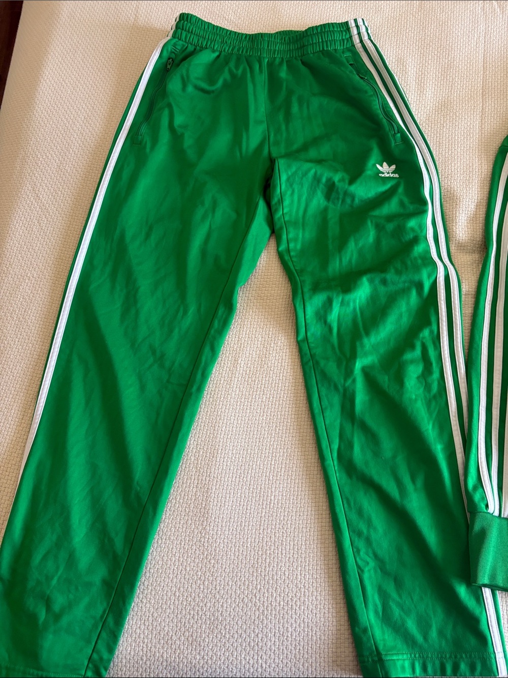 adidas Green Men Track Jacket & Joggers with White Stripes - Picture 7 of 10